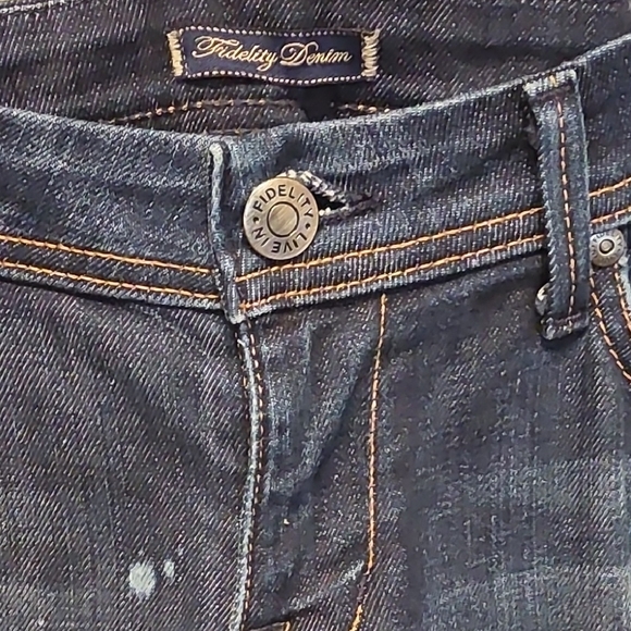 Fidelity Denim Jeans – Size 27 – Cut #157 “Scoop” – Dark Destruct Wash - Picture 2 of 8